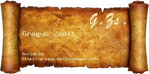 Gregus Zsolt névjegykártya
